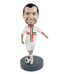 Figura personalizada feliz futbolista