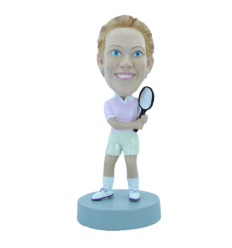 Custom bobblehead Tennis woman