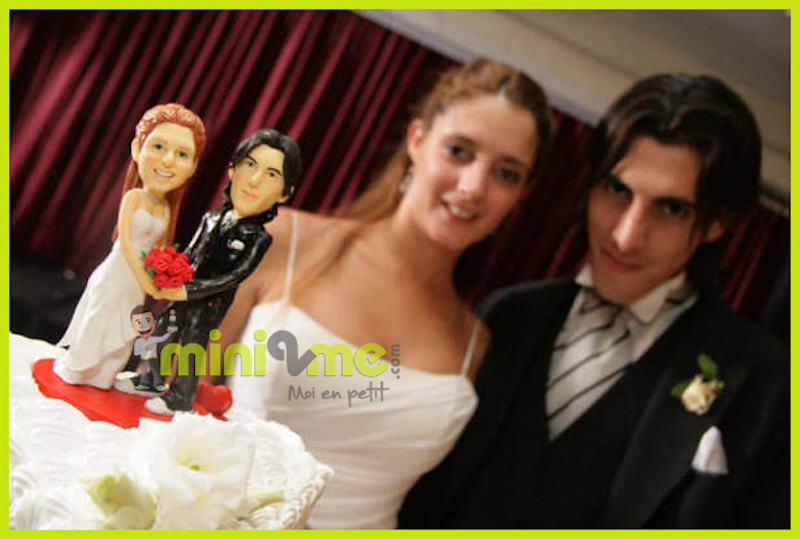 Full custom wedding cake topper bobblehead